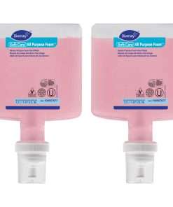 Diversey IntelliCare Refill Foam Body Wash - Lemon Tea Splash, Citrus Scent - 44 fl oz (1300 mL) - Cartridge Dispenser - Kill Germs, Dirt Remover - Hand, Body, Washroom, Hair - Pink - pH Balanced, Bio-based - 2 / Carton