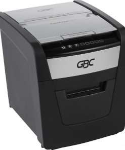GBC AutoFeed+ Home Shredder, 60X, Super Cross-Cut, 60 Sheets - Continuous Shredder - Super Cross Cut - 6 Per Pass - for shredding Credit Card, Paper Clip, Staples, Paper - P-4 - 10 Minute Run Time - 5.25 gal Wastebin Capacity - Black