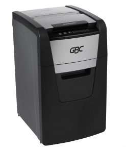 GBC AutoFeed+ Home Office Shredder, 150M, Micro-Cut, 150 Sheets - Continuous Shredder - Micro Cut - 6 Per Pass - for shredding Credit Card, Paper Clip, Staples, Paper - P-5 - 30 Minute Run Time - 11.60 gal Wastebin Capacity - Black