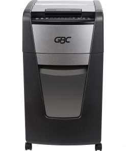 GBC AutoFeed+ Office Shredder, 300X, Super Cross-Cut, 300 Sheets - Continuous Shredder - Super Cross Cut - 10 Per Pass - for shredding Credit Card, Paper Clip, Staples, Paper - P-4 - 1 Hour Run Time - 16 gal Wastebin Capacity - Black