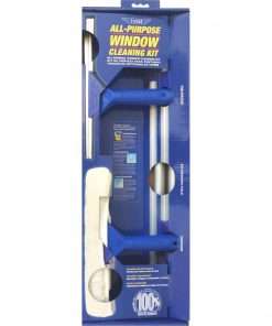 Ettore Window Cleaning Combo Kit - MicroFiber, Silicone Rubber - White, Multi - 1 Each