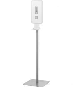Dial Professional FIT Sanitizer Dispenser Floor Stand - 58.3" Height x 15.7" Width x 15.7" Depth - Floor Stand - Metal, Rubber - White