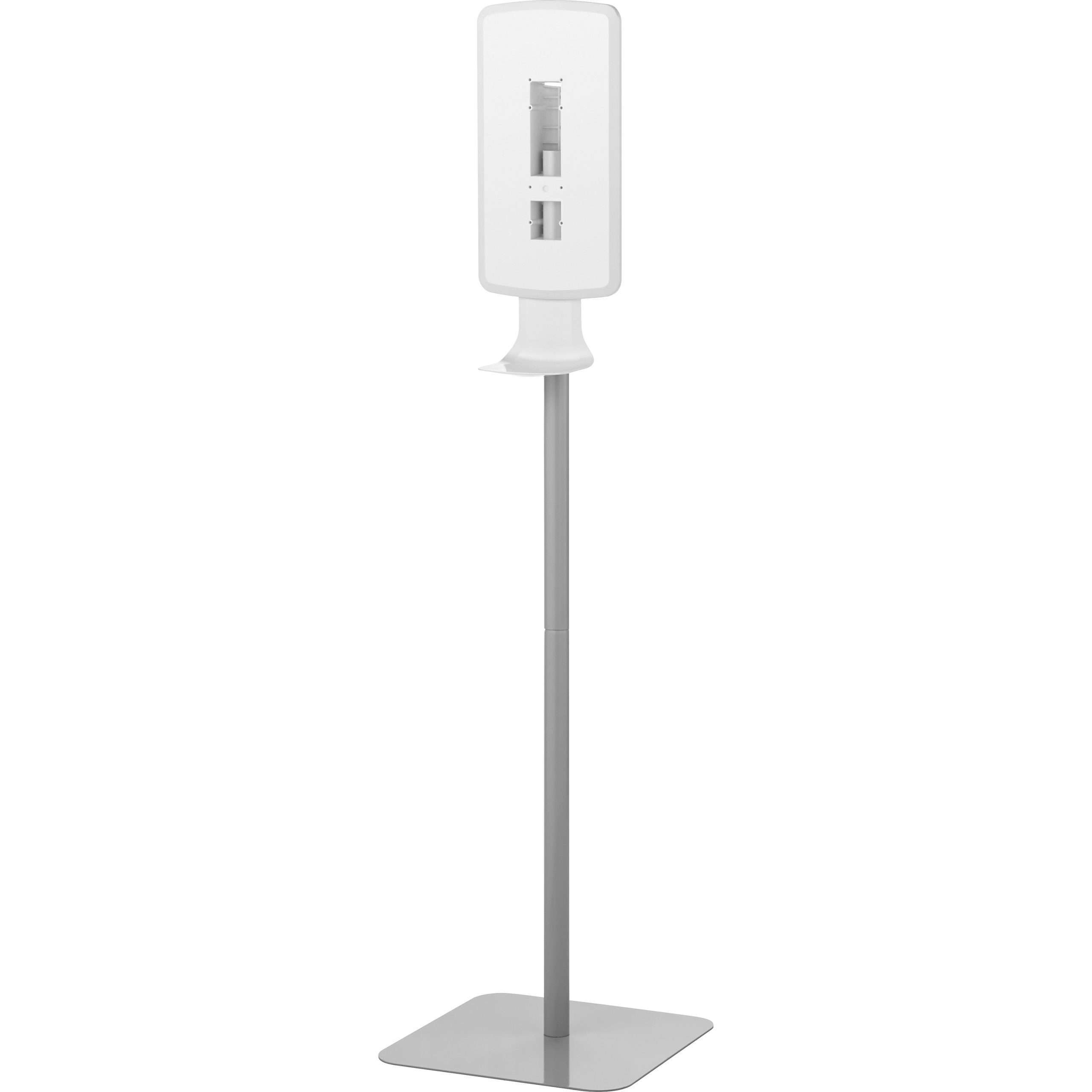 Dial Professional FIT Sanitizer Dispenser Floor Stand - 58.3" Height x 15.7" Width x 15.7" Depth - Floor Stand - Metal, Rubber - White