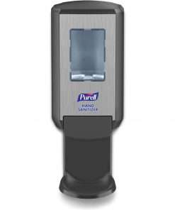 PURELL&reg; CS4 Hand Sanitizer Dispenser - Manual - 1.27 quart Capacity - Site Window, Refillable, Sanitary-sealed, Recyclable, Locking Mechanism, Durable, Wall Mountable - Graphite - 1Each