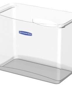 Bankers Box Open Desktop Storage Bin - Desktop - Hanging Rail, Handle, Durable - Clear - Polypropylene - 1 Each