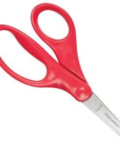 Fiskars 5" Blunt-tip Kids Scissors - 5" Overall LengthSafety Edge Blade - Blunted Tip - Red - 1 / Each
