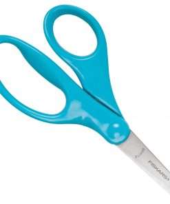 Fiskars 5" Blunt-tip Kids Scissors - 5" Overall LengthSafety Edge Blade - Blunted Tip - Turqoise - 1 / Each