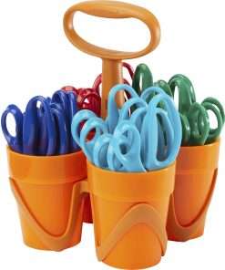 Fiskars 5" Pointed-tip Kids Scissors - 5" Overall LengthSafety Edge Blade - Pointed Tip - Red, Blue, Turquoise, Green - 1 / Each