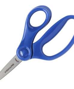 Fiskars 5" Pointed-tip Kids Scissors - 1.75" Cutting Length - 5" Overall Length - Straight - Stainless Steel Safety Edge Blade - Pointed Tip - Red, Blue, Turquoise, Green - 1 / Each
