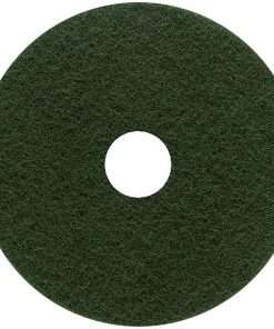 Genuine Joe Scrubbing Floor Pad - 5/Carton x 18" Diameter - Scrubbing - 175 rpm to 800 rpm Speed Supported - Heavy Duty, Long Lasting - Fiber - Green