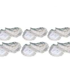 Genuine Joe Dust Mop Head Refill - 60" Width x 5" Depth - Yarn, Cotton, Synthetic - White