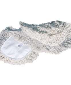 Genuine Joe Dust Mop Head Refill - 60" Width x 5" Depth - Yarn, Cotton, Synthetic - White