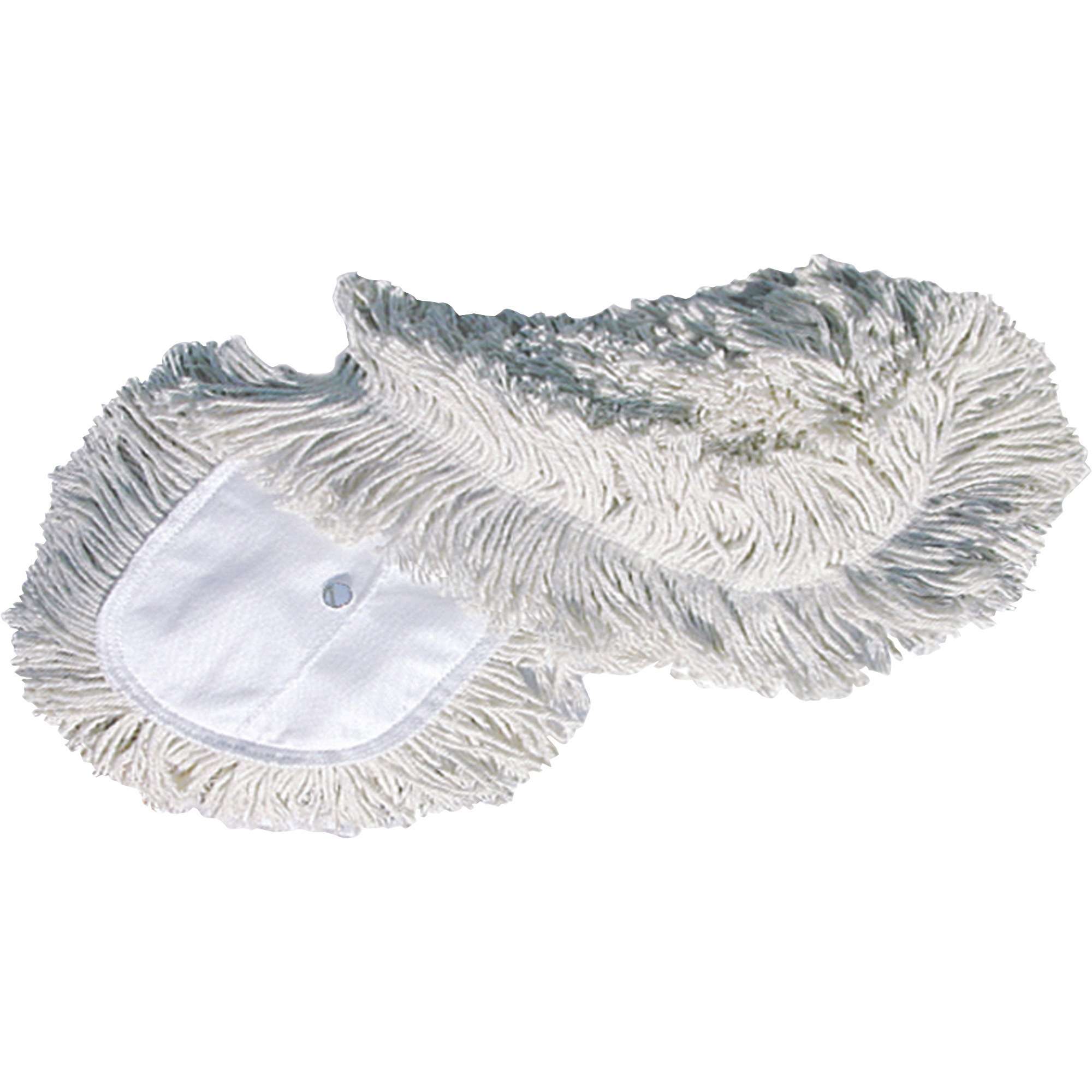 Genuine Joe Dust Mop Head Refill - 72" Width x 5" Depth - Yarn, Cotton, Synthetic - White