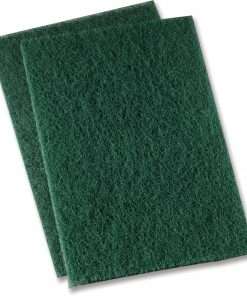 Genuine Joe Heavy-duty Scouring Pad - 3.5" Width x 3.5" Depth - 15/Carton - Polyester Blend - Green