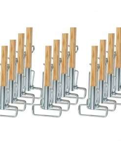 Genuine Joe Metal Sure Grip Mop Handle - 60" Length - 1.13" Diameter - Brown - Metal - 12 / Carton