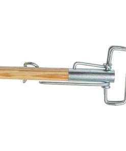 Genuine Joe Metal Sure Grip Mop Handle - 60" Length - 1.13" Diameter - Brown - Metal - 1 / Each