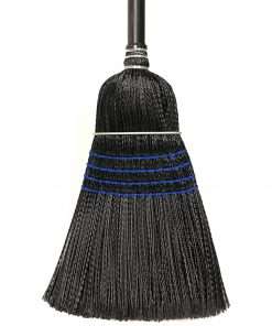 Genuine Joe Lobby-Style Broom - 39" Overall Length - 0.9" Overall Diameter - Black Gloss Wood Handle - 12 / Carton - Black