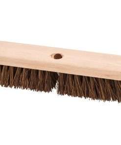 Genuine Joe Deck/Floor Brush - 2" Palmyra Bristle - 10" Handle Width - Hardwood Handle - 1 Each - Brown