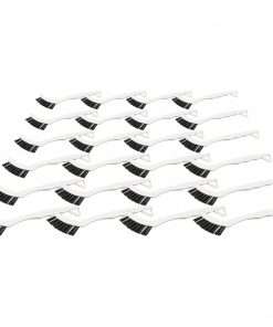 Genuine Joe Hand Held Grout Brush - Nylon Bristle - 8" Handle Length - Plastic Handle - 24 / Carton - Black, White