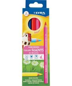 Lyra Color Giant Pencils - 6.3 mm Lead Diameter - Assorted Neon Lead - 1 / Each