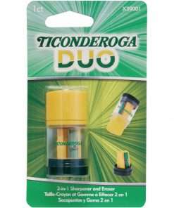 Ticonderoga DUO Manual Pencil Sharpener - Multicolor - 1 / Each