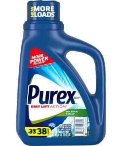 Purex Mountain Scent Liquid Detergent - Concentrate Liquid - 50 fl oz (1.6 quart) - Mountain Breeze, Outdoor, Springtime Floral Blooms, Crisp Mountain Air Scent - 6 / Carton - Blue