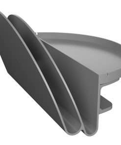 Deflecto Standing Desk Desk File Organizer Grey - 2 Tier(s) - 7.1" Height x 12" Width x 10" Depth - Portable, Spring Loaded, Built-in Pen Tray - Gray - Acrylonitrile Butadiene Styrene (ABS) - 1 Each