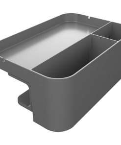 Deflecto Standing Desk Large Desk Organizer Grey - 3 Compartment(s) - 3.5" Height x 9" Width x 6.2" Depth - Portable, Spring Loaded, Built-in Cord Catcher - Gray - Acrylonitrile Butadiene Styrene (ABS) - 1 Each