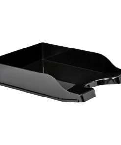 Deflecto AntiMicrobial DocuTray - 2.6" Height x 10.2" Width x 13.8" Depth - Desktop - Antimicrobial, Interlockable, Stackable, Mildew Resistant - Black - Polystyrene