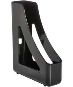 Deflecto AntiMicrobial Magazine File - Black - Polystyrene