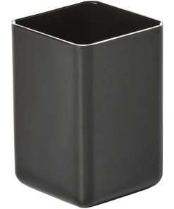 Deflecto Antimicrobial Pencil Cup Black - 3.6" x 2.1" x 2.1" x - Polystyrene - Black