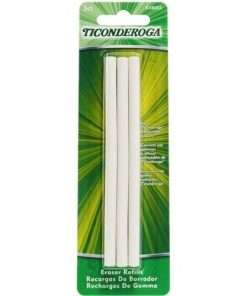 Ticonderoga Retractable Eraser Refills White 3/pkg - White - 3 / Pack - Smudge-free, Residue-free, Non-tearing, Latex-free, Retractable, Latex-free, Soft