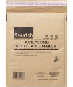 Duck Brand Flourish Honeycomb Recyclable Mailers - Mailing/Shipping - 8 4/5" Width x 10 45/64" Length - Seal - 1 / Each - Brown