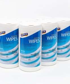 Genuine Joe Disinfecting Wipes - Ready-To-Use Towel - Fresh Citrus Scent - 7" Width x 8" Length - 75 / Tub - 6 / Carton - White