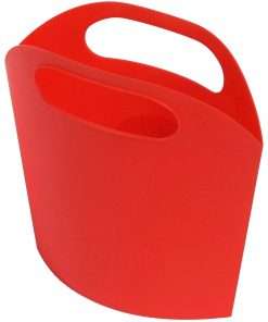 Deflecto Antimicrobial Kids Mini Tote - External Dimensions: 8" Width x 5.4" Depth x 2" Height - Plastic - Red - For Art Supplies, Crayon