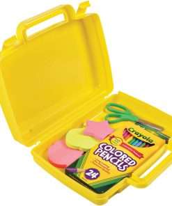 Deflecto Antimicrobial Storage Case Yellow - External Dimensions: 8.6" Width x 10.2" Depth x 2.7" Height - Snap-tight Closure - Plastic - Yellow - For Photo, Art/Craft Supplies