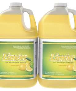 Diversey Limon Pot And Pan Detergent - Ready-To-Use/Concentrate Liquid - 128 fl oz (4 quart) - Lemon Fresh Scent - 2 / Carton - Yellow