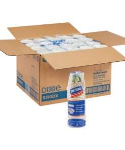 Dixie PerfecTouch Hot Cups - 25 / Pack - 10 fl oz - 20 / Carton - White - Paper - Hot Drink