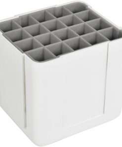 Deflecto Interlocking Marker Organizer - 4.3" Height x 4.4" Width x 3.4" Depth - Desktop - Portable, Stackable - White - Acrylonitrile Butadiene Styrene (ABS) - 1 Each