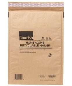 Duck Brand Flourish Honeycomb Recyclable Mailers - Mailing/Shipping - 14 4/5" Length - Flap - 1 Each - Brown