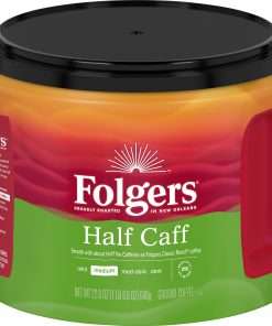 Folgers&reg; 1/2 Caff Coffee - Medium - 22.6 oz - 1 Each