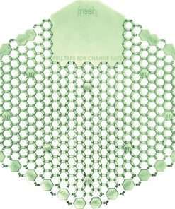 Fresh Products Wave 3D Urinal Screen - Lasts upto 30 Days - Dual Sided Design, Splash Resistant - 10 / Box - Green