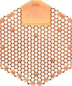 Fresh Products Wave 3D Urinal Screen - Lasts upto 30 Days - Dual Sided Design, Splash Resistant - 10 / Box - Orange