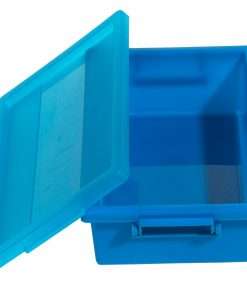 Deflecto Little Artist Antimicrobial Storage Tote - 3.1" Height x 11.9" Width x 6.8" Depth - Antimicrobial, Lightweight, Mold Resistant, Mildew Resistant, Handle, Portable, Stackable, Durable, Spill Resistant, Easy to Clean - Blue - Polypropylene - 1 Each