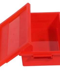 Deflecto Little Artist Antimicrobial Storage Tote - 3.1" Height x 11.9" Width x 6.8" Depth - Antimicrobial, Lightweight, Mold Resistant, Mildew Resistant, Handle, Portable, Stackable, Durable, Spill Resistant, Easy to Clean - Red - Polypropylene - 1 Each