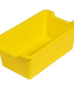 Deflecto Antimicrobial Rectangular Storage Bin - 5.1" Height x 13.2" Width x 8.1" Depth - Antimicrobial, Lightweight, Mold Resistant, Mildew Resistant, Handle, Portable, Stackable - Yellow - Polypropylene - 1 Each