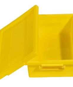 Deflecto Little Artist Antimicrobial Storage Tote - 3.1" Height x 11.9" Width x 6.8" Depth - Antimicrobial, Lightweight, Mold Resistant, Mildew Resistant, Handle, Portable, Stackable, Durable, Spill Resistant, Easy to Clean - Yellow - Polypropylene - 1 Each