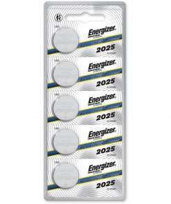 Energizer Industrial 2025 Lithium Batteries - For Digital Thermometer, Glucose Monitor, Laser Pointer - CR2025 - 170 mAh - 3 V - 5 / Pack