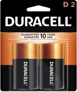 Duracell D Size Alkaline Battery - For Multipurpose - D - 2 / Pack