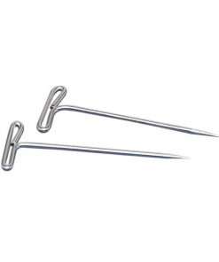 Gem Office Products T-pins - 2" Length - 100 / Box - Nickel - Steel